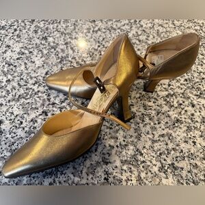 Salvatore Ferragamo Gold Heels